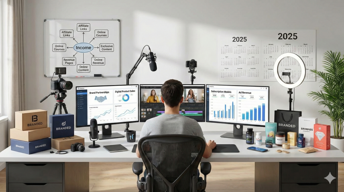 quelles sont les sources de revenus des influenceurs du web en 2025 : partenariats, affiliation, abonnements et formations